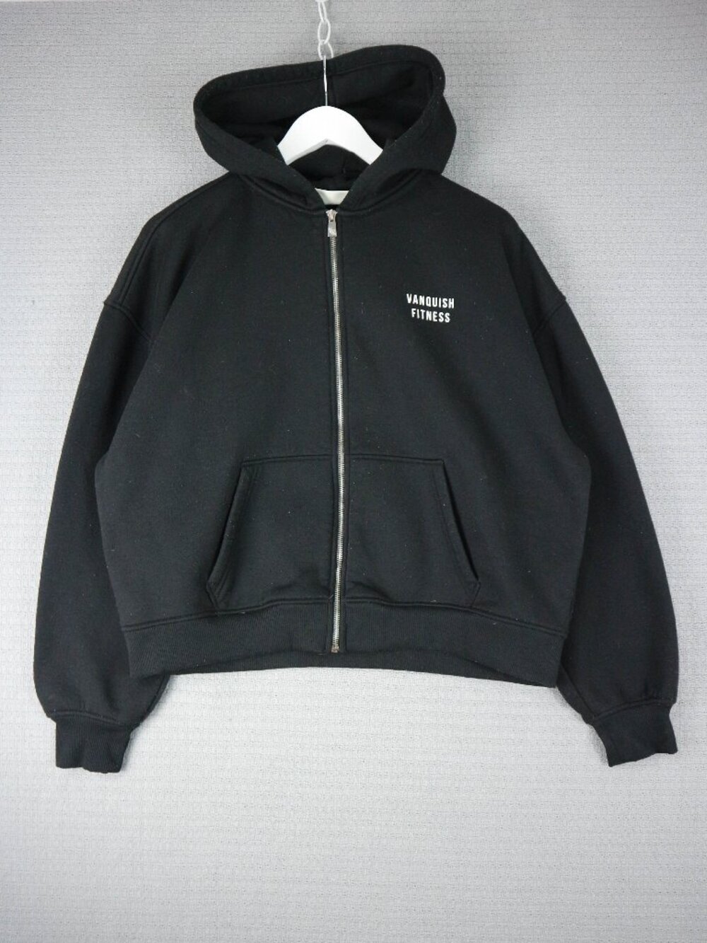 Vanquish Fitness Cropped Cotton Zip Up Hoodie Womens Medium